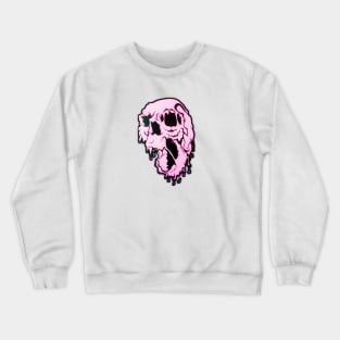 Pink Melting Skull Crewneck Sweatshirt